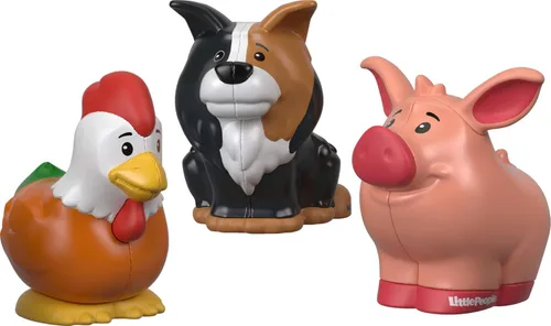 Miniatura 2 de Fisher-Price Little People juguetes para niños pequeños de granja Animalitos amigos 8 piezas juego de figuras para juego de rol Edades 1+ años
