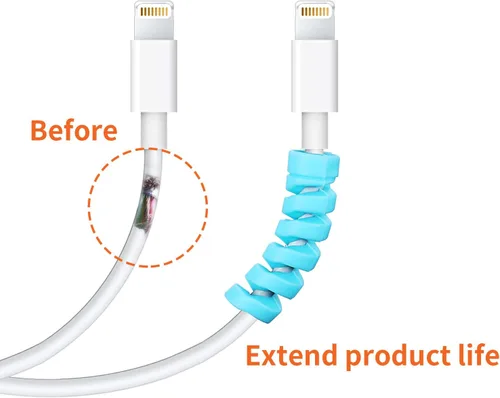 Miniatura 4 de 120 protectores de cables de carga, protector de cable de mouse, organizador de gestión de cables flexible de silicona, protector de cable