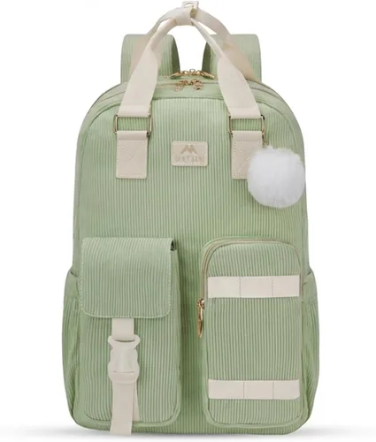 Miniatura 13 de MATEIN TSA - Mochila para adolescentes y niñas, de 15.6 pulgadas, bonita mochila de pana para laptop, estética, universidad, escuela, mochila