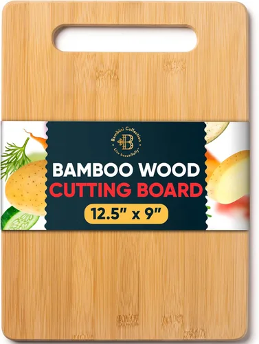 Miniatura 14 de Juego de 4 tablas de cortar de bambú, tablas de cortar de madera para cocina con ranura para jugo, bloque de carnicero grande, tabla de queso