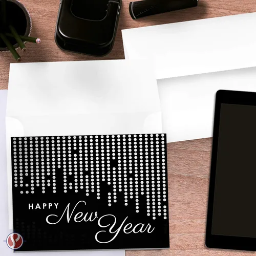 Miniatura 6 de Tarjetas de felicitación de feliz año nuevo 2026 – Vacaciones, invitaciones de fiesta de Año Nuevo, agradecimiento, anuncios, tarjetas de cortesía