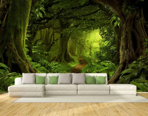 Miniatura 3 de Bormia Bosque de Fantasía - Mural de pared de 151 x 105 pulgadas, papel pintado fotográfico grande, adhesivo de pared para sala de estar y 004
