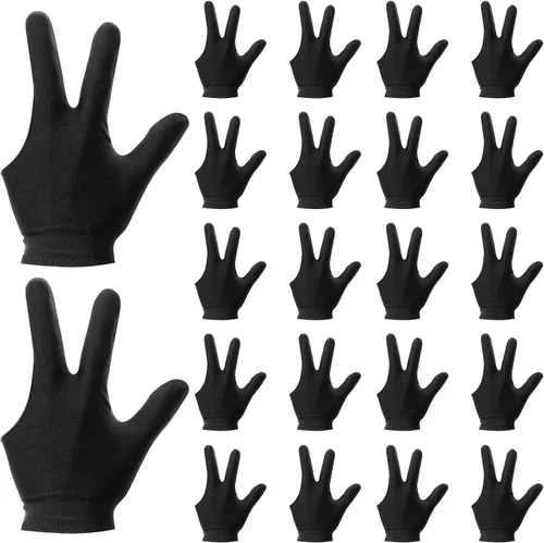 ONLYFU Guantes de billar de tres dedos, guantes de piscina para mujeres y hombres, tanto para mano izquierda como derecha