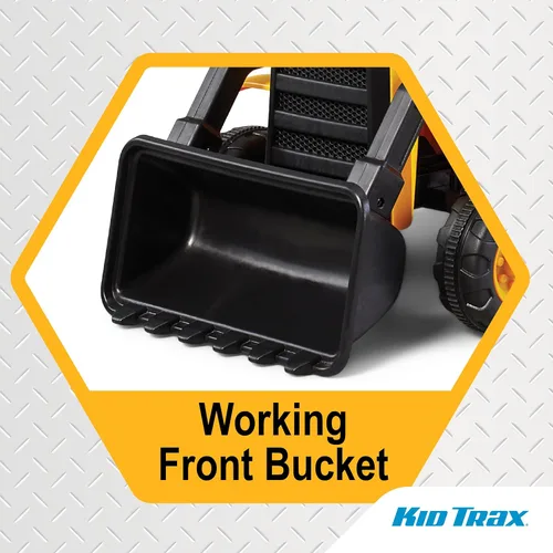 Miniatura 4 de Kid Trax - Juguete de montar CAT Frontloader para niños, de 18 a 36 meses, peso máximo de 44 libras, sistema de conducción con botón de fácil