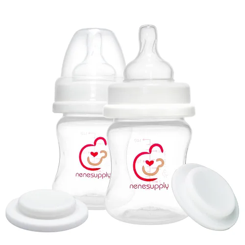 Miniatura 13 de Nenesupply Biberones naturales para recién nacidos, biberones de alimentación de flujo lento para bebés amamantados, cuello ancho, 9 onzas, PP