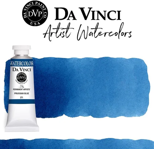 Miniatura 189 de DA VINCI PAINTS Pintura Acuarela Profesional para Artistas, Alizarin Crimson (Quinacridone), 37ml Índigo