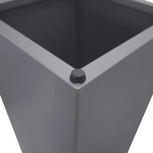 Miniatura 5 de Maceta metálica galvanizada moderna para interiores y exteriores con drenaje (12 x 12 x 28 pulgadas, gris)