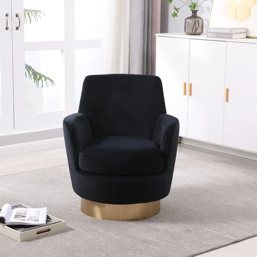 Silla de terciopelo para tocador, moderna silla de oficina con respaldo curvado y base de metal dorado, taburete de maquillaje tapizado con almohada