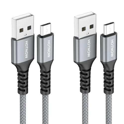 Miniatura 7 de Cable micro USB de 3 pies, 2 unidades, cable cargador Android USB 2.0 de sincronización de datos y cable trenzado de nailon de carga rápida
