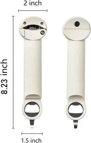 Miniatura 8 de Tornillo de tapa ajustable de acero inoxidable, abrebotellas retráctil multifuncional, abrelatas magnético, herramienta de cocina múltiple