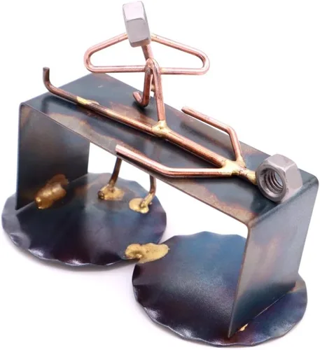 Miniatura 4 de Figura de metal para fisioterapeuta, soldada a mano, arte de metal reciclado, accesorio único de escritorio, decoración de oficina médica, regalo