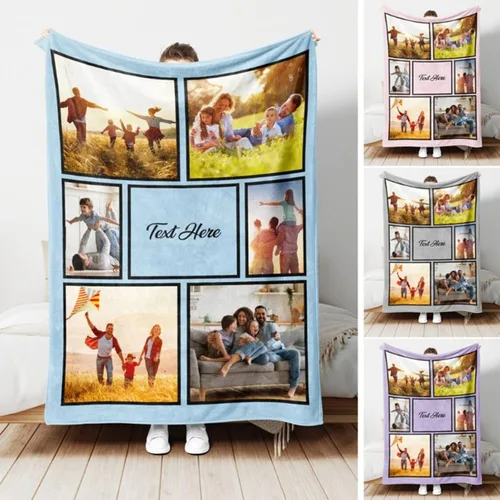 IEK Manta personalizada para niños, mantas personalizadas para adultos, regalos con imagen personalizada, cobijas personalizadas con fotos, mantas