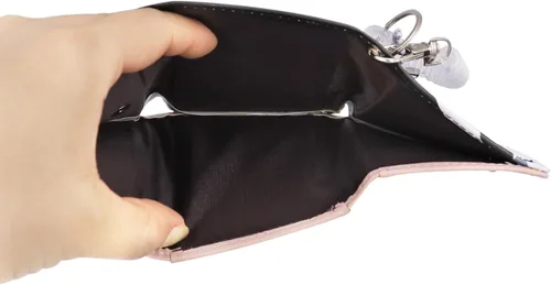 Miniatura 7 de Eilova Orityle Bonita cartera de gato para niñas y adolescentes, niños y mujeres, delgada de tres pliegues, tarjetero organizador con colgante
