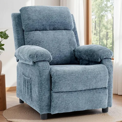 Miniatura 16 de Korser Silla reclinable, sillas de sala de estar para adultos, silla de lectura acolchada para asiento profundo con bolsillos laterales, reclinables