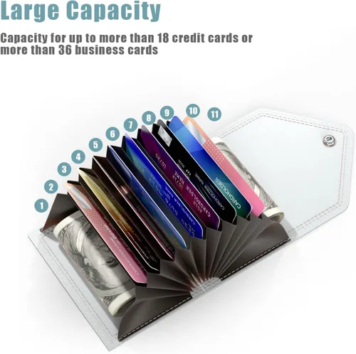 Miniatura 3 de Nipichsha Tarjetero para tarjetas de crédito, cartera pequeña para tarjetas, cartera delgada de cuero para tarjetas, funda de bolsillo para tarjetas