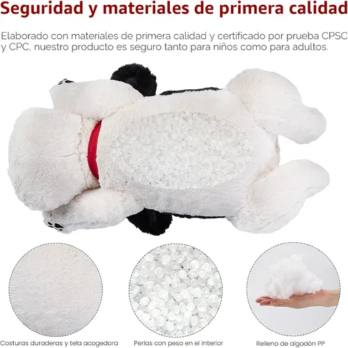 Miniatura 3 de meowtastic Animales de Peluche con Peso de Perro en Blanco y Negro - 22 Pulgadas 4.5 Libras Animales de Peluche con Peso de Perro - Almohada