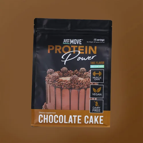 Miniatura 7 de Just Move Proteína - Pastel de Chocolate - Vegano (a base de plantas), Orgánico, Sin Lácteos, Sin Soja, Sin Gluten, Keto, Sin Maní, 20g de Proteína