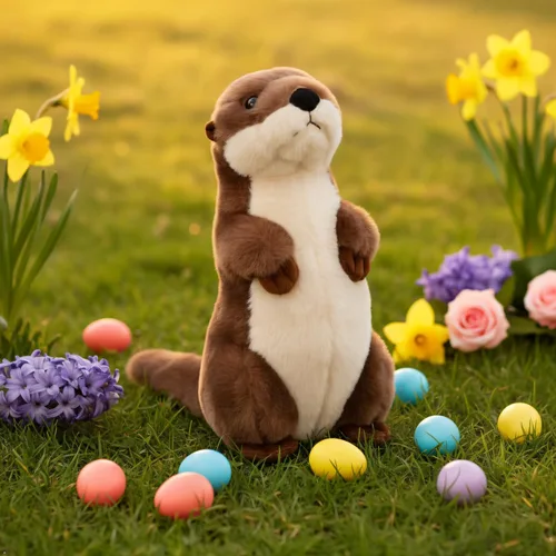 Miniatura 8 de Animal de peluche de nutria de río de The Petting Zoo de pie, regalos para niños, animales salvajes del zoológico, juguete de peluche de nutria