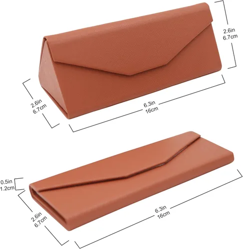 Miniatura 211 de Real Sic Funda para lentes de sol para hombres y mujeres, soporte magnético plegable para lentes de sol, inspirado en el color sólido