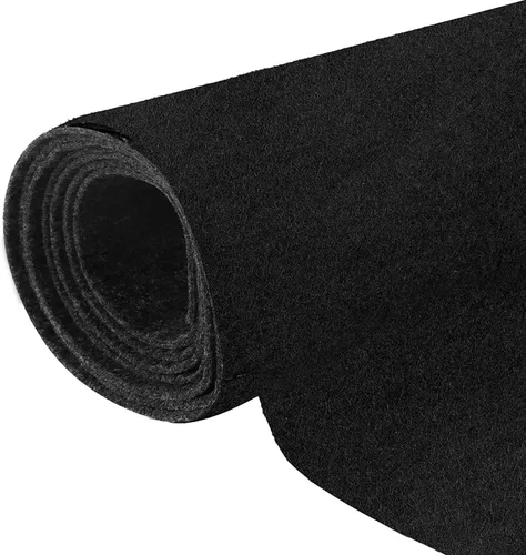 Alfombra de fieltro negro de 78 x 90 pulgadas para altavoz, alfombra de subcaja, automóvil, RV, barco, marina, camión, material de fieltro para