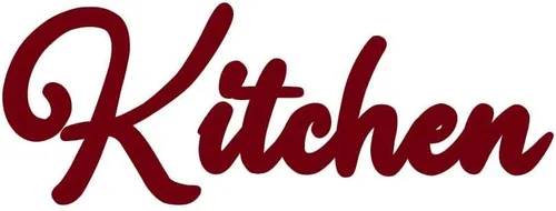 Miniatura 12 de Cursive Kitchen Text - Calcomanía de vinilo para pared, color negro (11 pulgadas)
