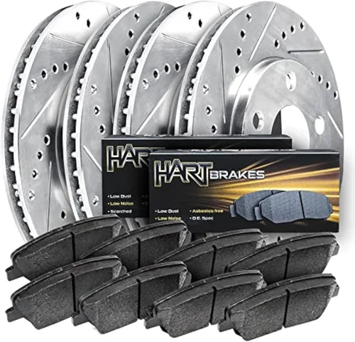 Miniatura 35 de Hart Brakes Kit de frenos y rotores traseros Pastillas de freno traseras Rotores y pastillas de freno Pastillas de freno y rotores de cerámica