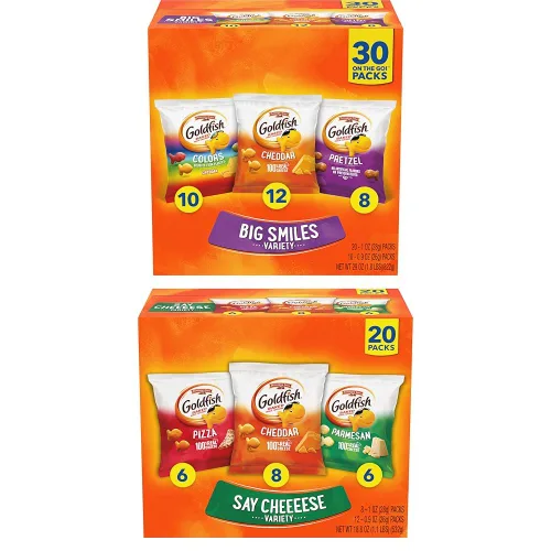 Miniatura 21 de Goldfish Galletas de Queso Cheddar, Galletas de Snack Horneadas, Paquetes de Snack de 1 onza para Llevar, Caja de 20