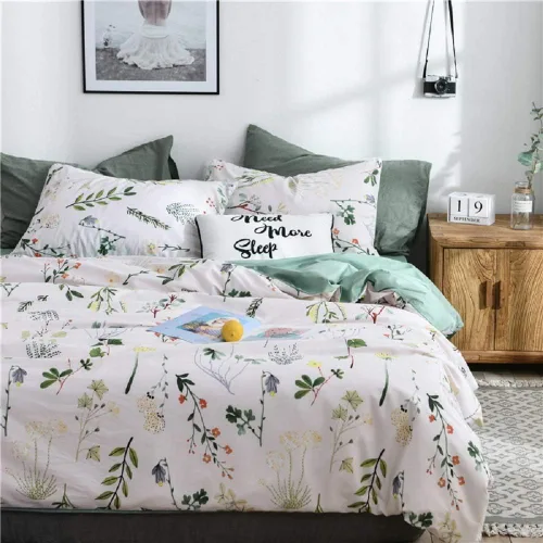 Miniatura 12 de Funda de edredón de algodón tamaño Twin con flores, 100% algodón suave, 3 piezas, juegos de ropa de cama florales para niñas, estilo vintage chic
