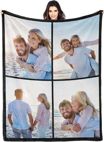 Miniatura 16 de Manta personalizada con fotos y texto para mamá, papá, bebé, familia, amigos, manta personalizada para cumpleaños, Navidad, para mujeres, hermana