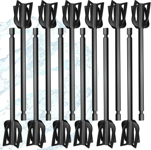 Miniatura 6 de Mezclador de resina epoxi paletas de plástico – 3 Agitadores de pintura bidireccional multiusos Pixiss reutilizables para taladro, epoxi y mezclador