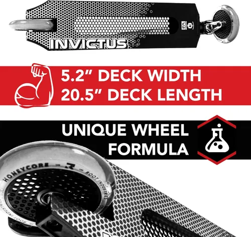 Miniatura 6 de Root Industries Invictus Complete Pro Scooter - Ruedas Honeycore de 4.724 in, barras de cromolita, compresión HIC y cubierta de corte