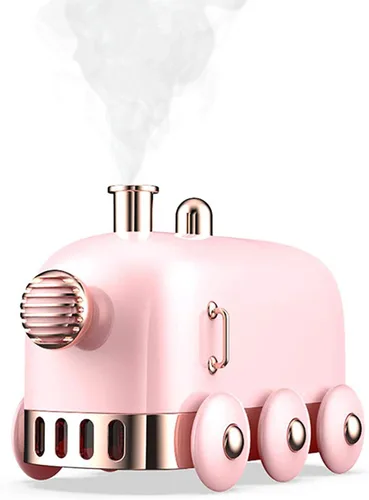 Miniatura 6 de Mini humidificador portátil, 10.1 fl oz, lindo tren pequeño, difusor de niebla fría para escritorio/oficina/dormitorio, ultra silencioso, función