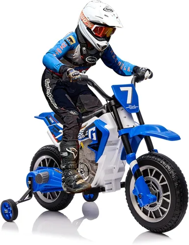 Miniatura 11 de JOYLDIAS Motocicleta de cross para niños, 12V7AH con batería, motocicleta para niños, bicicleta de calle todoterreno con música, ruedas de Rosa