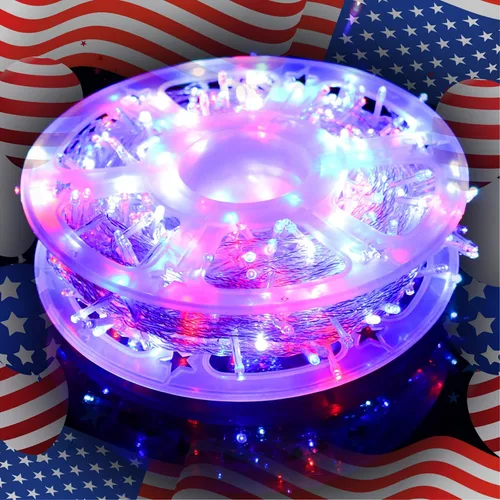 Miniatura 8 de Decoraciones de Navidad y San Valentín, luces de cuerda led rosas, 66 pies 200 LED, luces de hadas impermeables IP44 para interior y exterior, 8