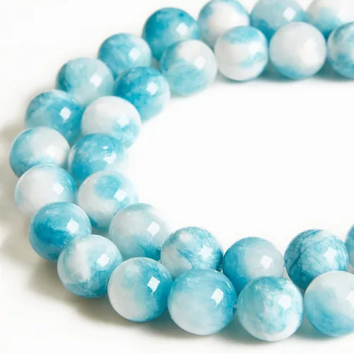 Miniatura 25 de 100 piezas de cuentas de jade birmano de 8 mm cuentas de piedras preciosas naturales cuentas redondas sueltas para manualidades y fabricación