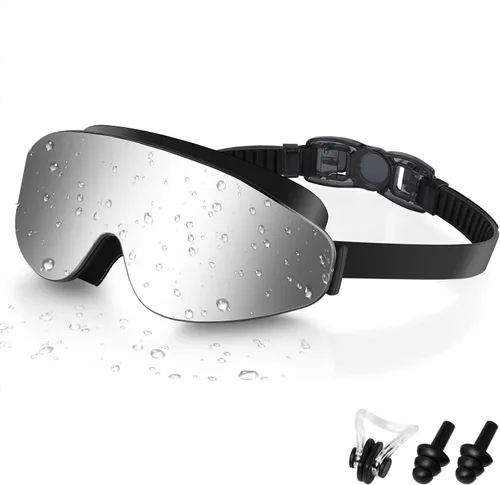 Miniatura 9 de Gafas de natación para niños, gafas de natación polarizadas para niños, visión amplia, antivaho sin fugas, gafas de natación para edades de 4 a 16