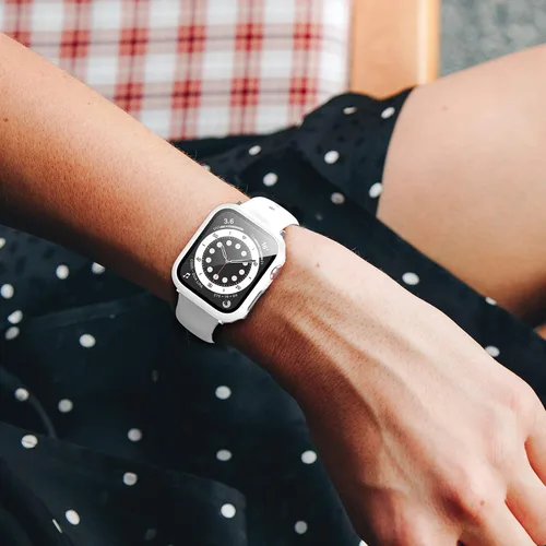 Miniatura 7 de Paquete de 10 fundas para Apple Watch Series 3/2/1 de 1.496 pulgadas con protector de pantalla de vidrio templado, alta definición, resistente a