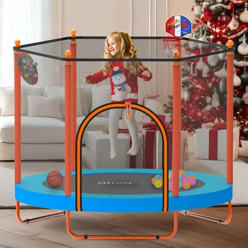 Miniatura 8 de Ativafit - Cama elástica de 60 pulgadas, para interiores y exteriores, para niños de 1 a 8 años, cama elástica recreativa de 5 pies para niños