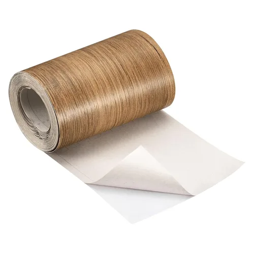 Miniatura 15 de uxcell Cinta de grano de madera, 3.94 pulgadas x 16.41 pies, adhesivo de papel de pared autoadhesivo para pared, esquina, mesa, puerta, sofá, rojo