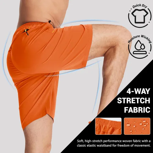 Miniatura 134 de TACVASEN Pantalones cortos deportivos para correr para hombre, 9 pulgadas, de secado rápido, pantalones cortos ligeros de verano, 3 bolsillos