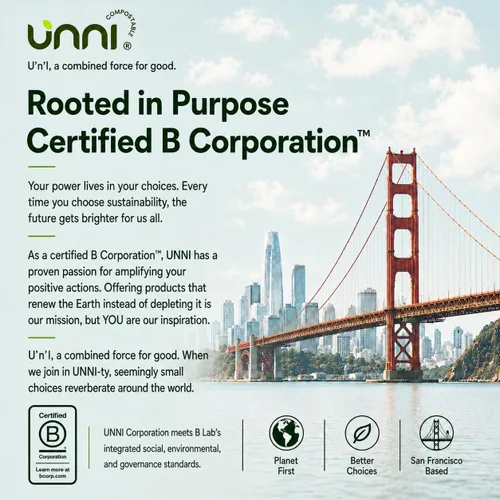 Miniatura 8 de Bolsas de basura compostables UNNI, 2.6 galones / 9.84 litros, 100 unidades, extra gruesas de 0.71 mil, forros para contenedores pequeños de restos