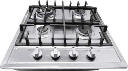 Miniatura 4 de Estufa de gas incorporada, 23 pulgadas, 4 quemadores, cocina de gas en acero inoxidable, encendido eléctrico para gas natural