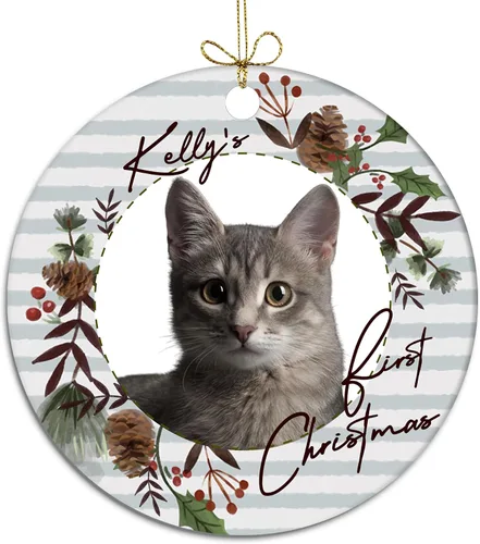Miniatura 19 de Adorno personalizado para foto de perro, adorno de Navidad personalizado para mascotas 2023, regalos de Navidad personalizados para cachorros