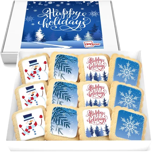 Miniatura 10 de Paquete de 12 cestas de regalo de galletas de feliz cumpleaños, envueltas individualmente para niños, hombres y mujeres, caja de regalo decorada