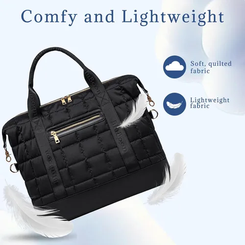 Miniatura 63 de BLUBOON Bolsas de viaje con cremallera, bolsa de lona para mujer, bolsa de fin de semana para mujer, bolsa de lona para llevar en la bolsa de lona