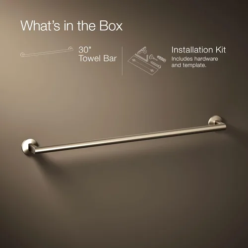 Miniatura 9 de Kohler 78374-BV Components® - Toallero de 30 pulgadas, bronce cepillado vibrante
