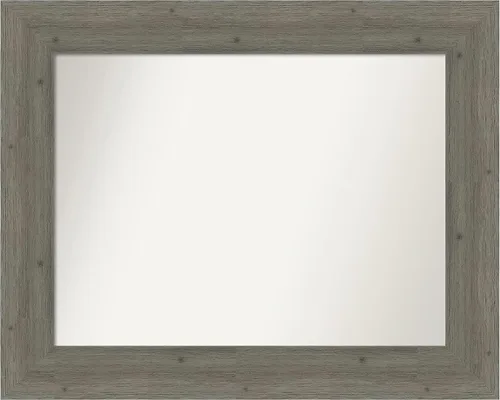 Miniatura 107 de Amanti Art Espejo de baño gris para sobre el fregadero, 27 x 27 pulgadas, espejo de tocador cuadrado gris, marco de madera rústica de campo medio