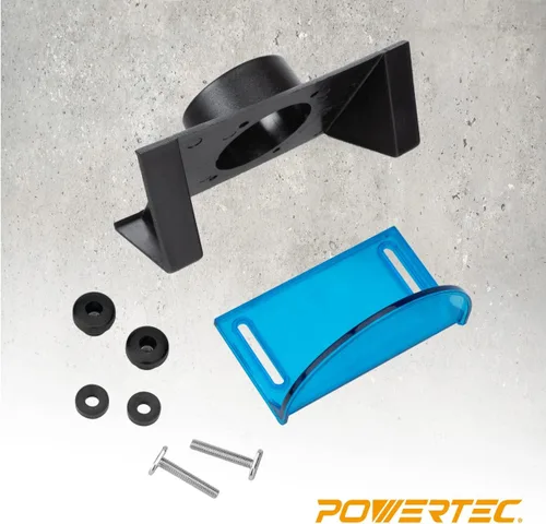 Miniatura 2 de POWERTEC 71733 Kit de Protector de Broca de Router de Tamaño Completo con Puerto de Polvo para Mesa de Router Adaptador de Recolección de Polvo