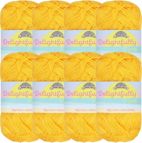 Miniatura 10 de JubileeYarn - Ovillo de hilo deliciosamente fino, 1.76 oz/madeja de rayón de bambú, color rosa polvo, 4 madejas