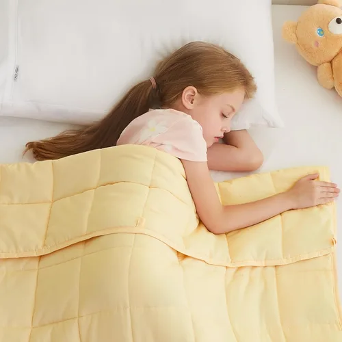 Miniatura 35 de L'AGRATY Manta con peso de 5 libras, para regazo, manta pequeña y portátil para adultos, refrescante, para viajar, relajarse y dormir, para todas